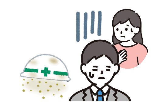 ヘルメット着用率・モチベーションの低下